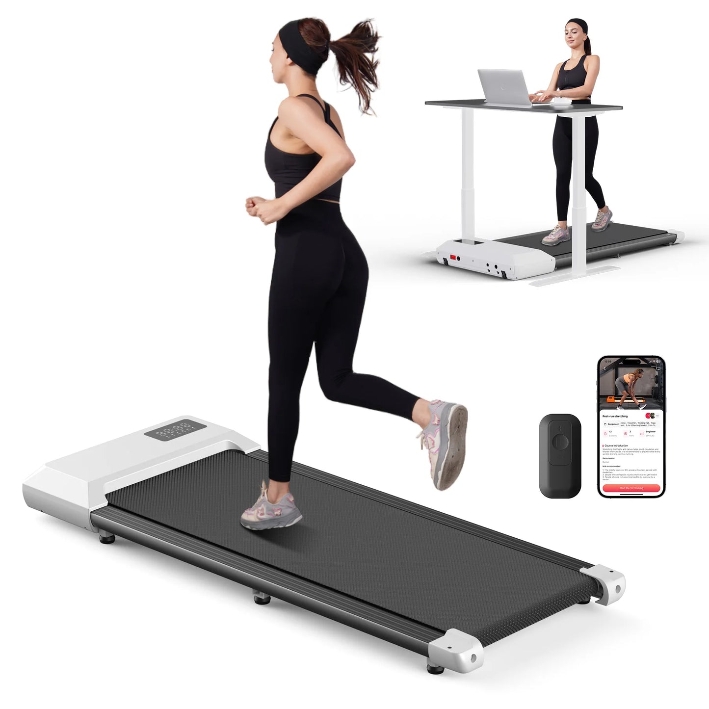 HomeWalk – Mehr Bewegung, weniger Ausreden 💥 Das 2-in-1 Laufband fürs Fitness-Training zuhause! - 300lbs Treadmill for Home 2.5HP Treadmills Walking Pad LCD Digital Data Display