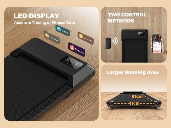 HomeWalk – Mehr Bewegung, weniger Ausreden 💥 Das 2-in-1 Laufband fürs Fitness-Training zuhause! - 300lbs Treadmill for Home 2.5HP Treadmills Walking Pad LCD Digital Data Display